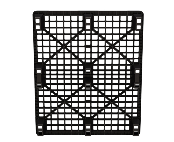 Пластиковый паллет 1200x1000x135 мм перфорированный на ножках с бортиком