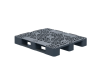 Пластиковый паллет 1200x1000x150 мм перфорированный на 2 полозьях с бортиком