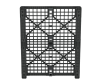 Пластиковый паллет 1200x1000x145 мм перфорированный на 2 полозьях с бортиком