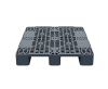 Пластиковый паллет 1200x1000x150 мм перфорированный на 2 полозьях с бортиком