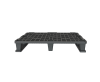 Пластиковый паллет 1200x1000x145 мм перфорированный на 2 полозьях с бортиком